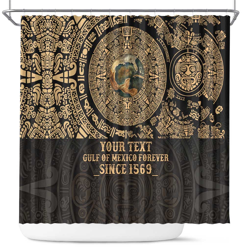 Gulf of Mexico Personalized Shower Curtain Since 1569 Aztec Vingtage