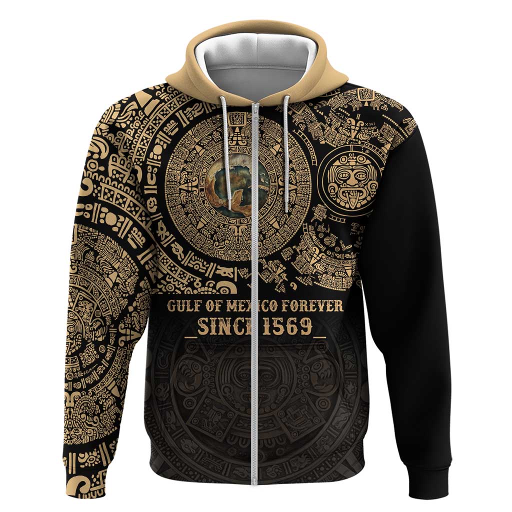 Gulf of Mexico Personalized Zip Hoodie Since 1569 Aztec Vingtage