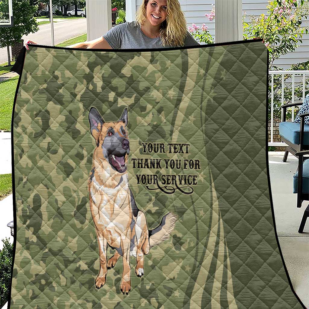 United States Canine Personalized Quilt USA Military K9s Camouflage