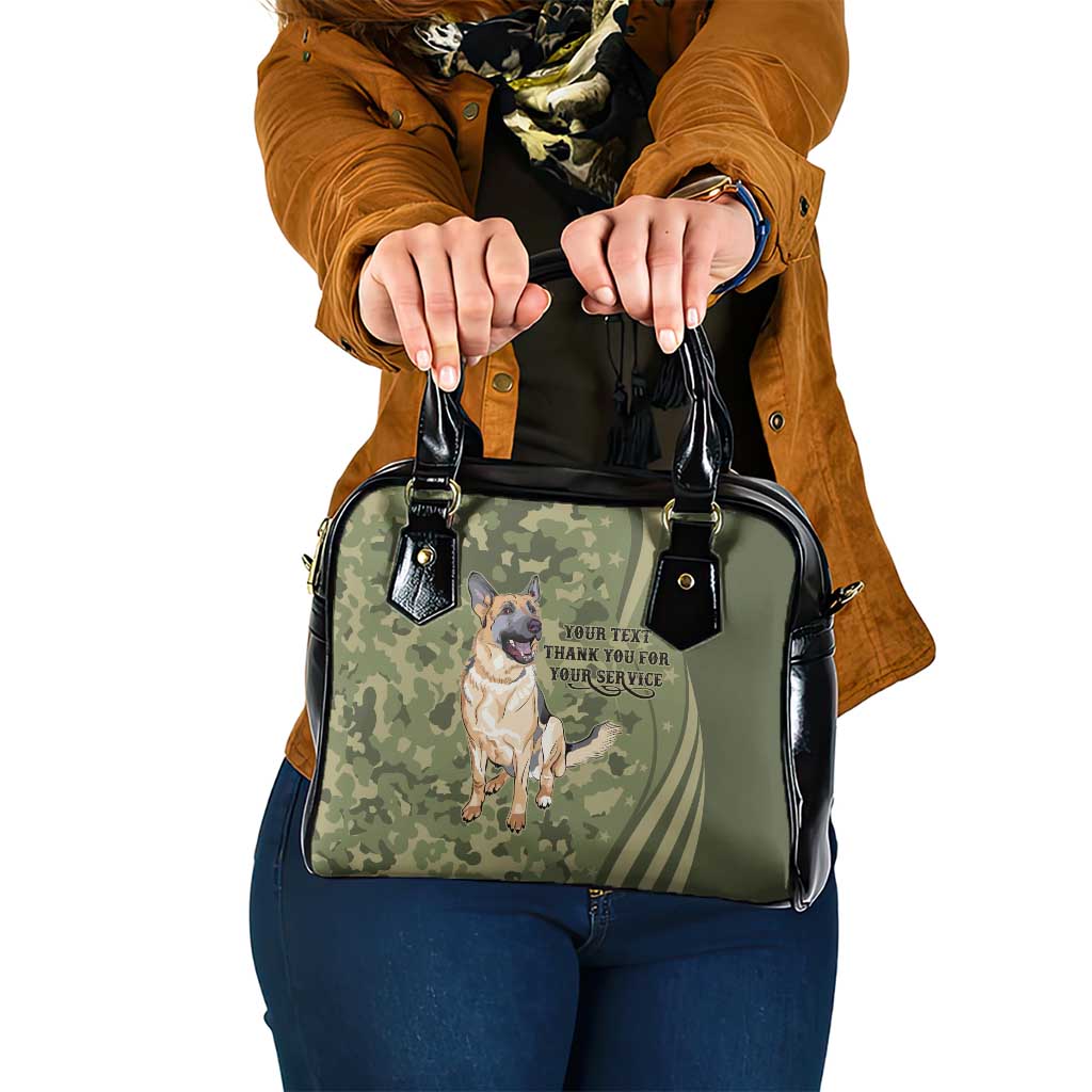 United States Canine Personalized Shoulder Handbag USA Military K9s Camouflage