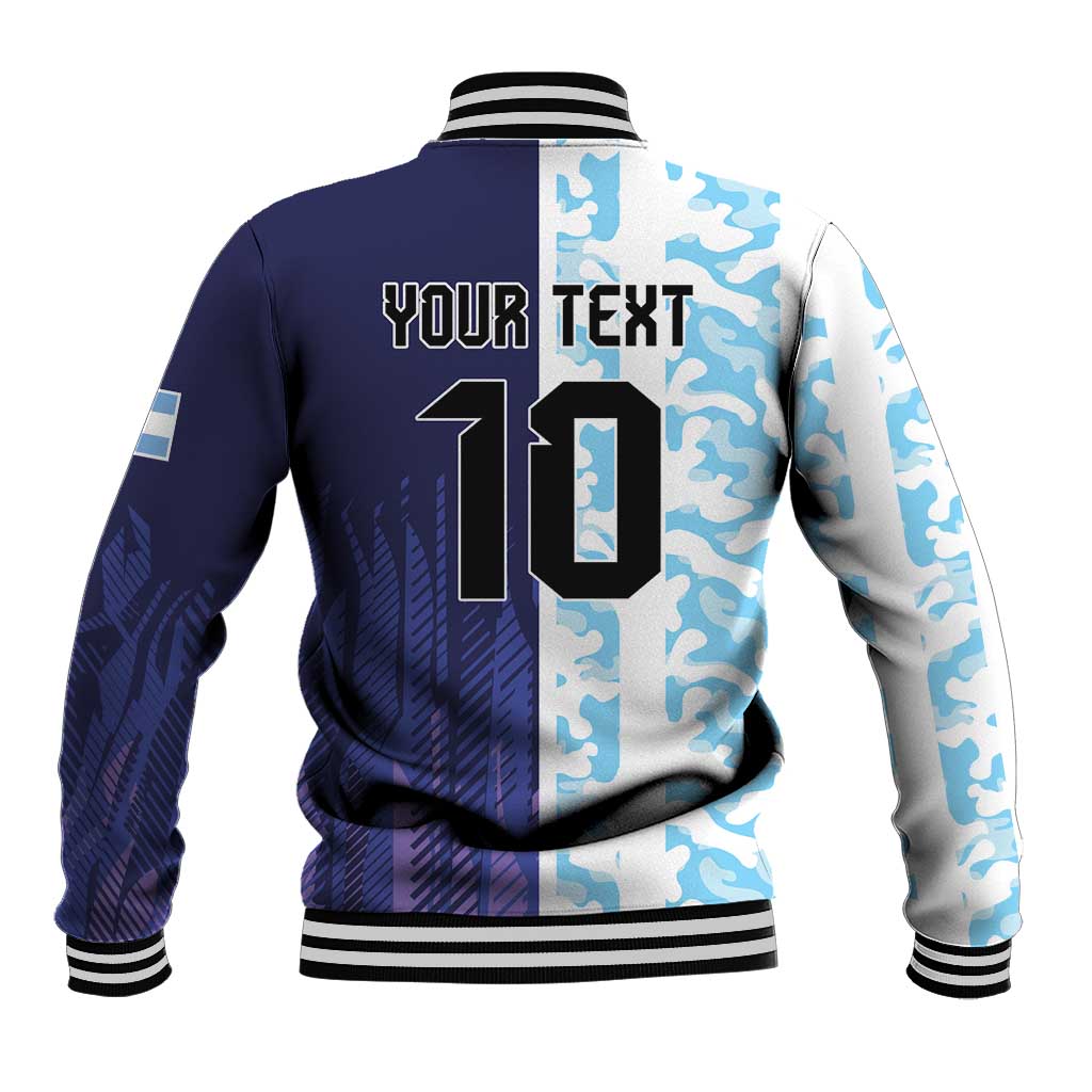 Argentina Football Custom Baseball Jacket Vamos La Albiceleste Half Version
