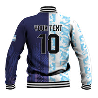 Argentina Football Custom Baseball Jacket Vamos La Albiceleste Half Version