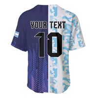 Argentina Football Custom Baseball Jersey Vamos La Albiceleste Half Version