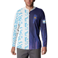 Argentina Football Custom Button Sweatshirt Vamos La Albiceleste Half Version
