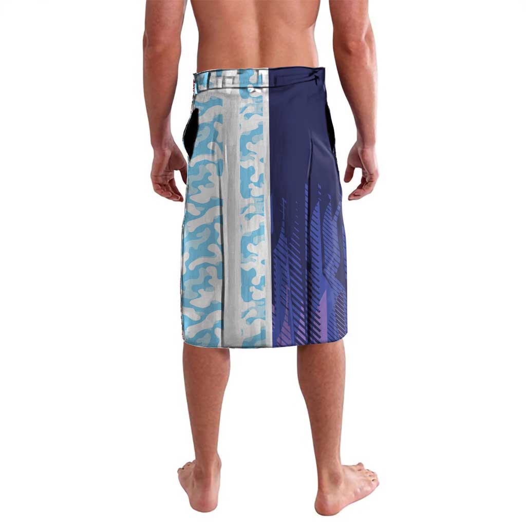 Argentina Football Custom Lavalava Vamos La Albiceleste Half Version
