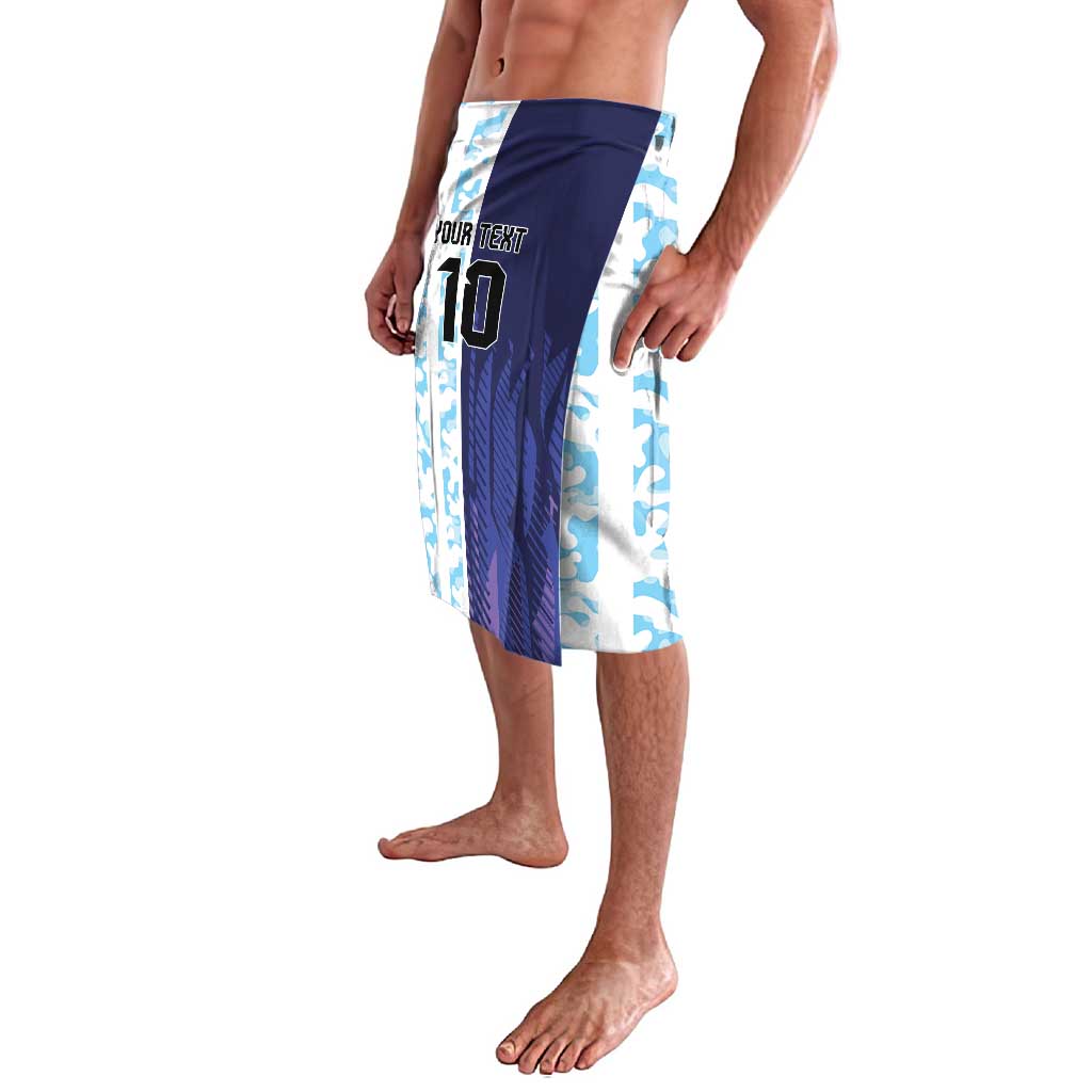 Argentina Football Custom Lavalava Vamos La Albiceleste Half Version