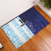 Argentina Football Custom Rubber Doormat Vamos La Albiceleste Half Version