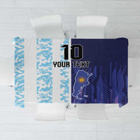 Argentina Football Custom Tablecloth Vamos La Albiceleste Half Version