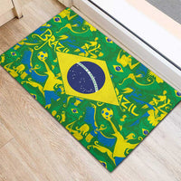 Brazil Ordem e Progresso Rubber Doormat Native Brasil Mixed Together