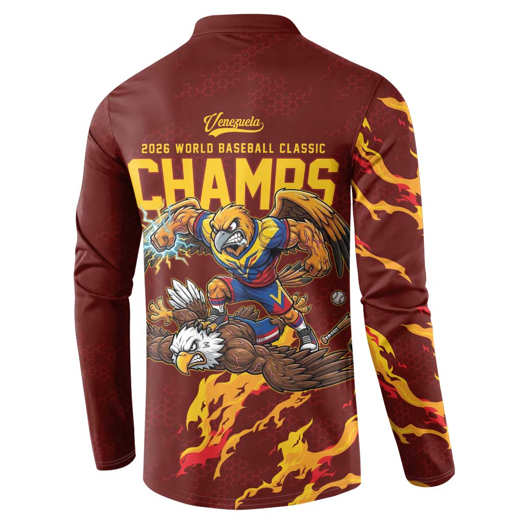 Venezuela WBC 2026 Champions Button Sweatshirt Troupial Defeats Eagle