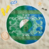 Personalized Italy Abruzzo Beach Blanket Baroque Motif