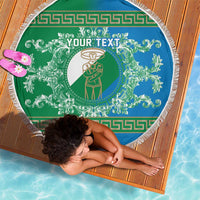 Personalized Italy Abruzzo Beach Blanket Baroque Motif