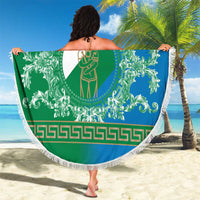 Personalized Italy Abruzzo Beach Blanket Baroque Motif