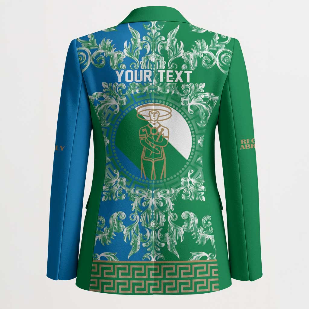 Personalized Italy Abruzzo Blazer Baroque Motif