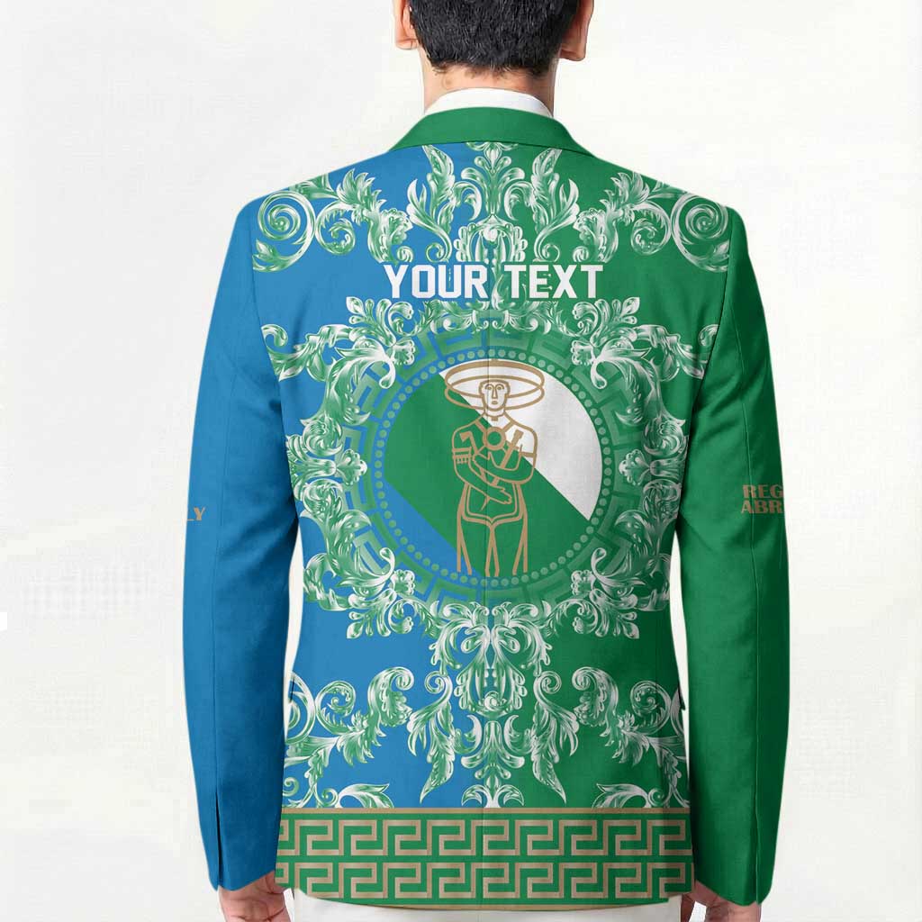 Personalized Italy Abruzzo Blazer Baroque Motif