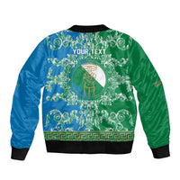 Personalized Italy Abruzzo Bomber Jacket Baroque Motif