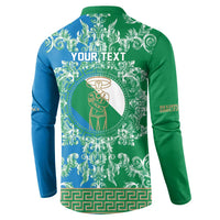 Personalized Italy Abruzzo Button Sweatshirt Baroque Motif
