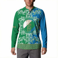 Personalized Italy Abruzzo Button Sweatshirt Baroque Motif