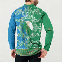 Personalized Italy Abruzzo Button Sweatshirt Baroque Motif