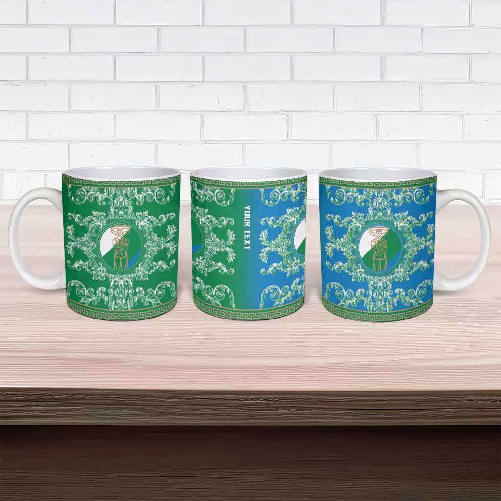 Personalized Italy Abruzzo Ceramic Mug Baroque Motif