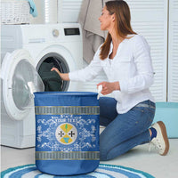 Personalized Italy Calabria Laundry Basket Baroque Motif