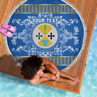 Personalized Italy Calabria Beach Blanket Baroque Motif
