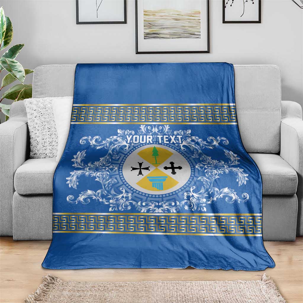 Personalized Italy Calabria Blanket Baroque Motif