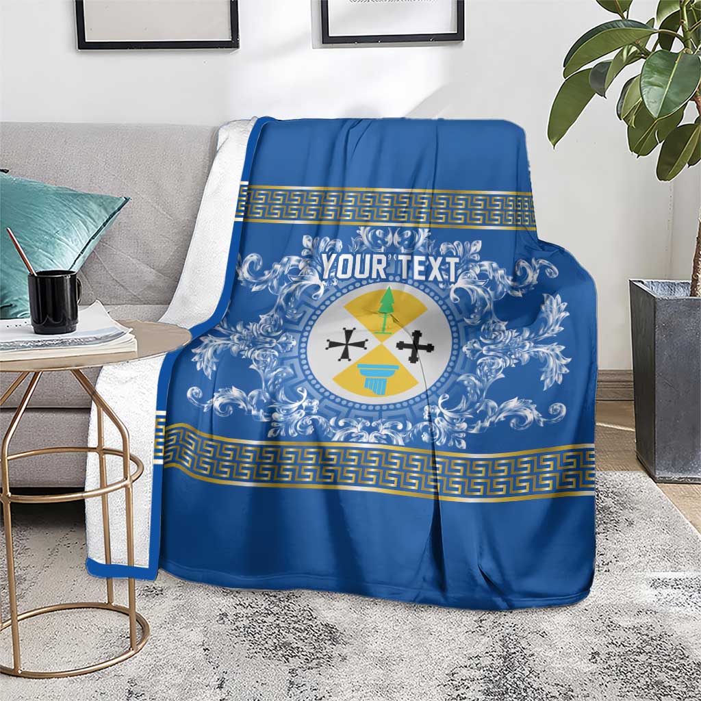 Personalized Italy Calabria Blanket Baroque Motif