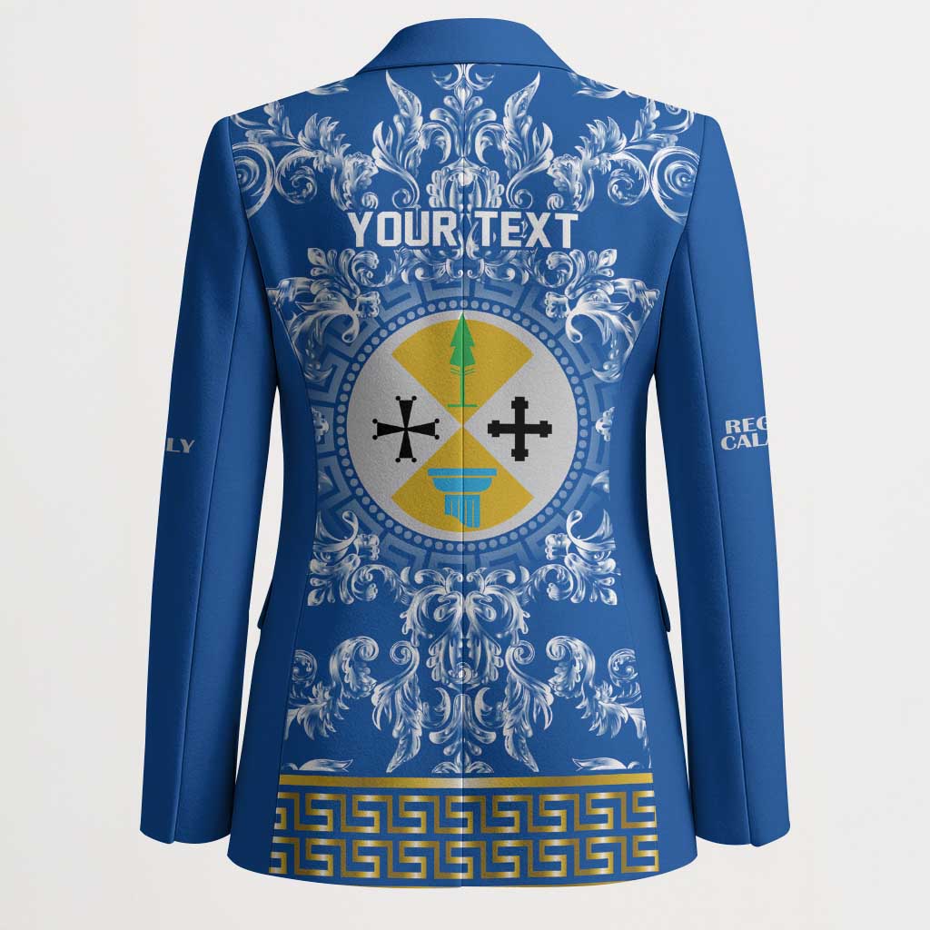 Personalized Italy Calabria Blazer Baroque Motif