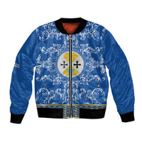 Personalized Italy Calabria Bomber Jacket Baroque Motif