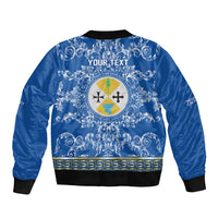 Personalized Italy Calabria Bomber Jacket Baroque Motif