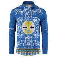 Personalized Italy Calabria Button Sweatshirt Baroque Motif