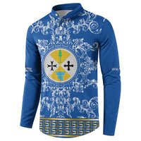 Personalized Italy Calabria Button Sweatshirt Baroque Motif
