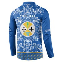 Personalized Italy Calabria Button Sweatshirt Baroque Motif
