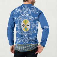 Personalized Italy Calabria Button Sweatshirt Baroque Motif