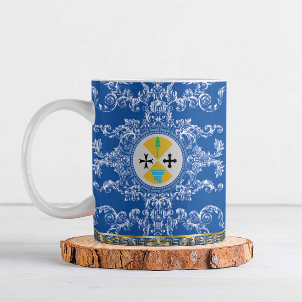 Personalized Italy Calabria Ceramic Mug Baroque Motif