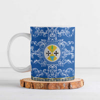 Personalized Italy Calabria Ceramic Mug Baroque Motif