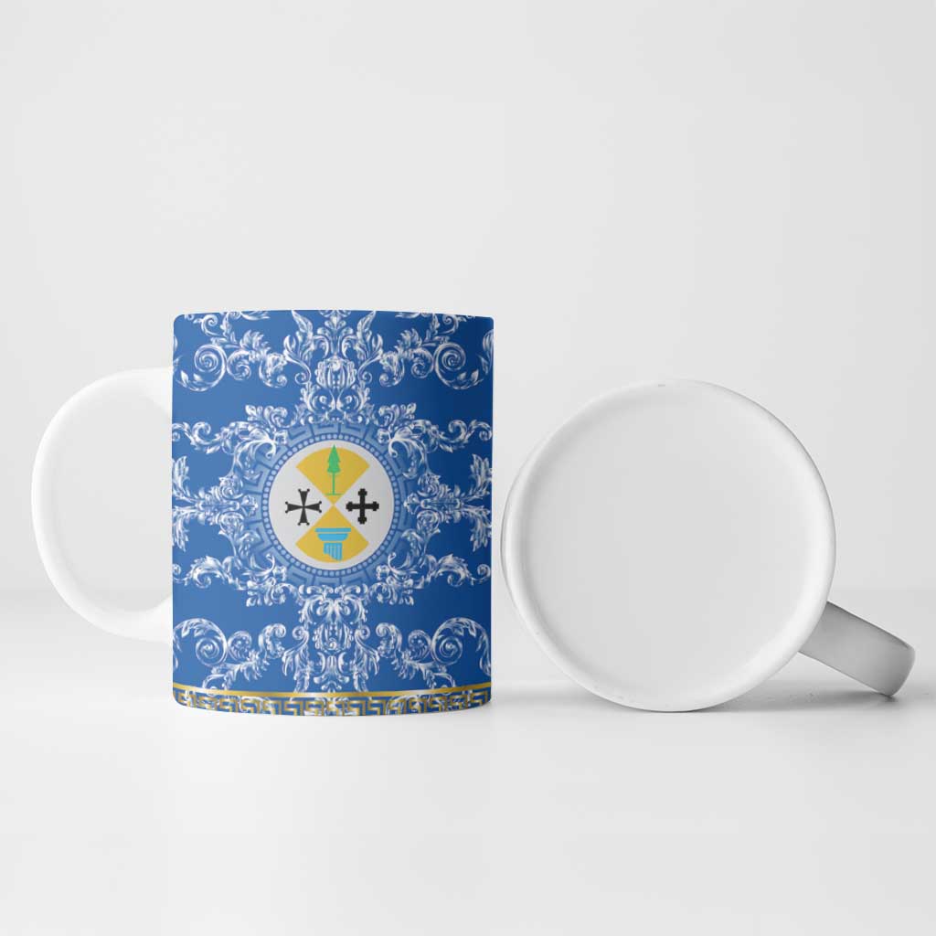 Personalized Italy Calabria Ceramic Mug Baroque Motif