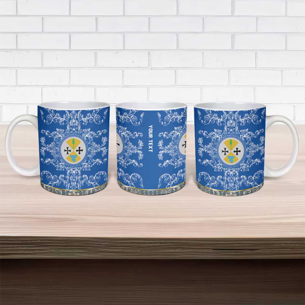 Personalized Italy Calabria Ceramic Mug Baroque Motif