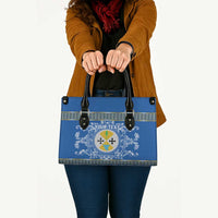 Personalized Italy Calabria Leather Bag Baroque Motif