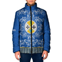 Personalized Italy Calabria Padded Jacket Baroque Motif