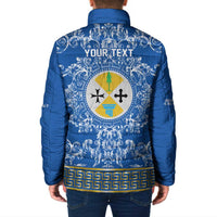 Personalized Italy Calabria Padded Jacket Baroque Motif