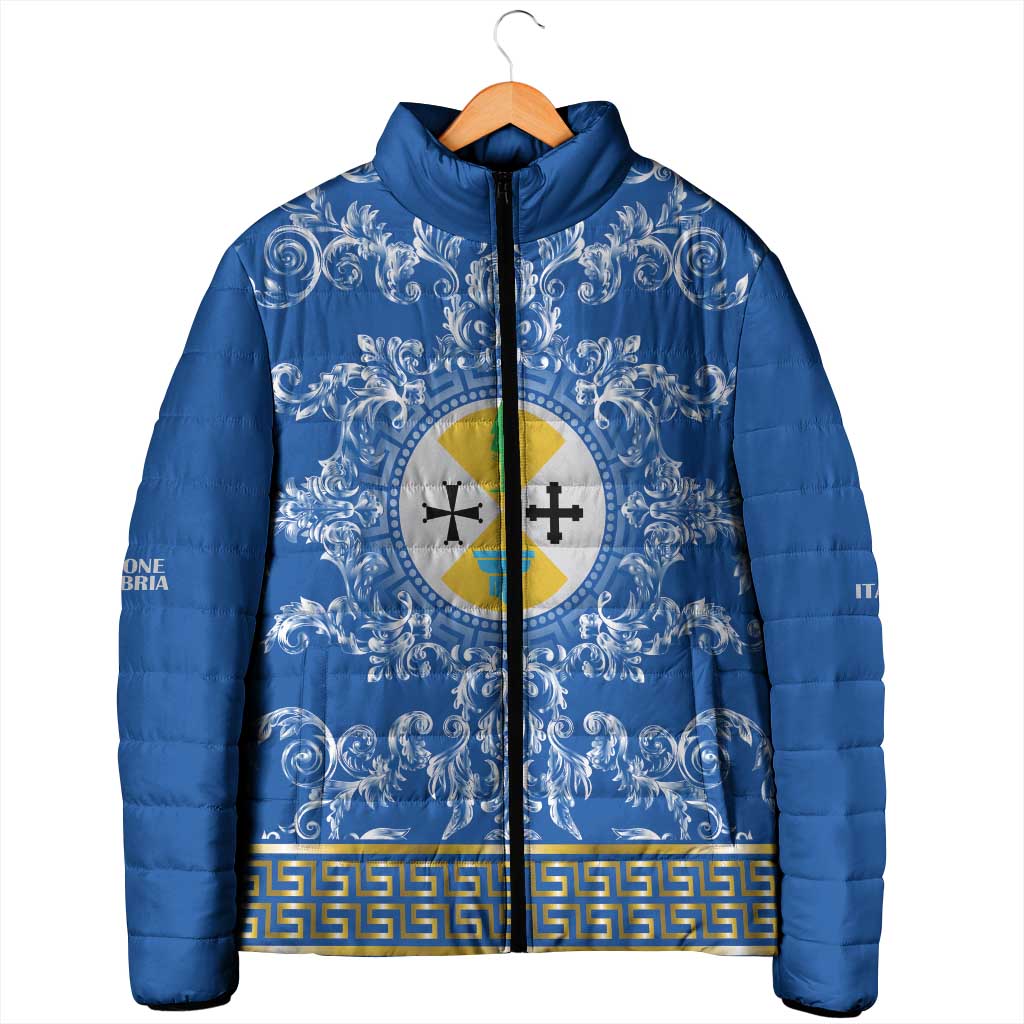 Personalized Italy Calabria Padded Jacket Baroque Motif