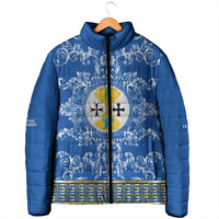 Personalized Italy Calabria Padded Jacket Baroque Motif
