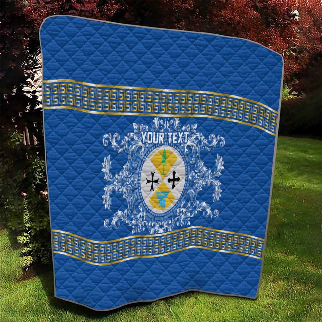 Personalized Italy Calabria Quilt Baroque Motif