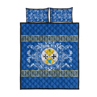 Personalized Italy Calabria Quilt Bed Set Baroque Motif