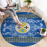 Personalized Italy Calabria Round Carpet Baroque Motif