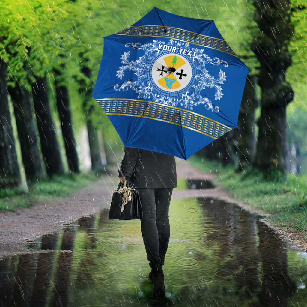 Personalized Italy Calabria Umbrella Baroque Motif