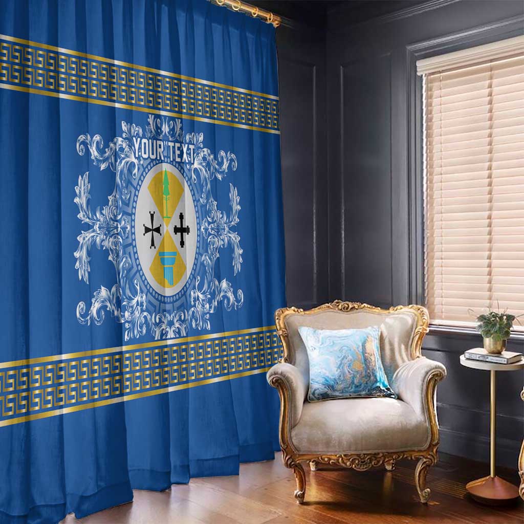 Personalized Italy Calabria Window Curtain Baroque Motif