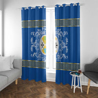 Personalized Italy Calabria Window Curtain Baroque Motif